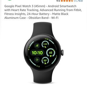 Google Pixel 3 Smartwatch - Black Obsidian